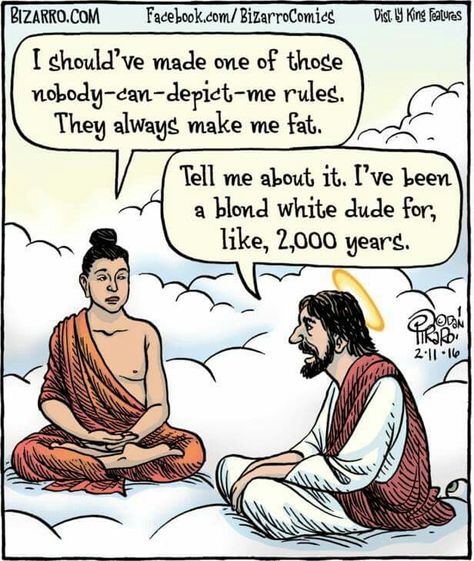 Hahaha! I love when other cultures depict Jesus looking like one of their own. It speaks to the universality of Jesus and His message. Bizarro Comic, Catholic Humor, Church Humor, Religious Humor, Atheist Humor, Bible Humor, Christian Jokes, Bd Comics, Christian Humor