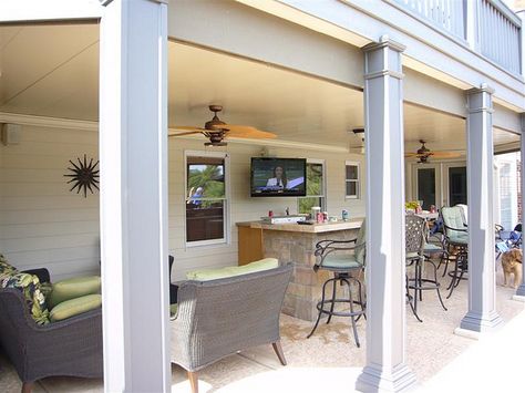 under deck ceiling patio Under Deck Ceiling, Patio Under Decks, Under Deck, Deck Bar, Under Decks, Deck With Pergola, House Deck, Patio Roof, Deck Patio