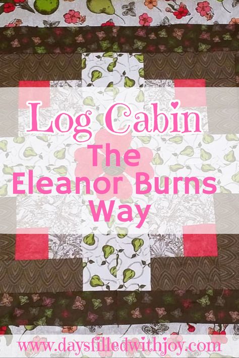 Log Cabin Quilt Blocks Free Pattern, Scrappy Log Cabin Quilts, Log Cabin Quilts Layouts, Log Cabin Patchwork, Quick Quilts, Quilt Blocks Easy, Log Cabin Quilt Pattern, Log Cabin Designs, Log Cabin Quilt Blocks