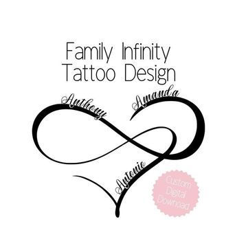 5 Name Tattoos For Women, Infinity Tattoo With 3 Names, Love You To Infinity And Beyond Tattoo, Tattoo For Family Of 4, Family Wrist Tattoos For Women, Heart Infinity Tattoo With Names, Mother Of 3 Tattoo Ideas With Names, Mom Of Four Tattoo, Mom Of 3 Tattoos