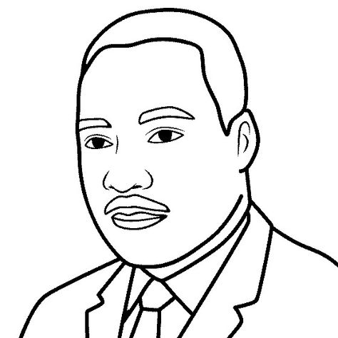 Martin Luther King Jr Drawing, Martin Luther King Coloring Pages, Matin Luther King, King Coloring Page, Amelia Earhart Activities, King Drawing, Pages To Color, Dr Martin Luther King Jr, Luther Vandross