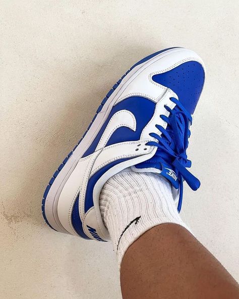 Dunk Low Racer Blue, High End Sneakers, Shoe Inspo, Nike Dunk Low, Nike Cortez Sneaker, Dunk Low, Nike Dunk, Nike Dunks, Skateboarding