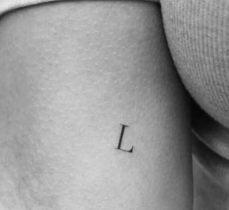 Fine Line Tattoo Letters, Small L Tattoo Letter, Tiny L Tattoo, Small Tattoo Letter, Small L Tattoo, Initial L Tattoo, L Letter Tattoo, L Tattoo Initial, Initial Tattoos For Women