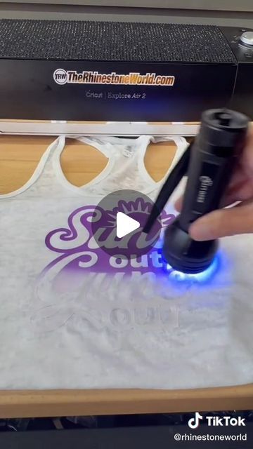 The Rhinestone World on Instagram: "Color Changing Vinyl is sure to impress! https://www.therhinestoneworld.com/uv-light-sensitive-htv  Find this and more at TheRhinestoneWorld.com ------------------------------------------------------- #uv #colorshift #colorchange #htv #instagood" Adhesive Vinyl Projects, Diy Vinyl Projects, Htv Projects, Diy Vinyl, Uv Light, Silhouette Cut, Cricut Tutorials, Cricut Creations, New Toys