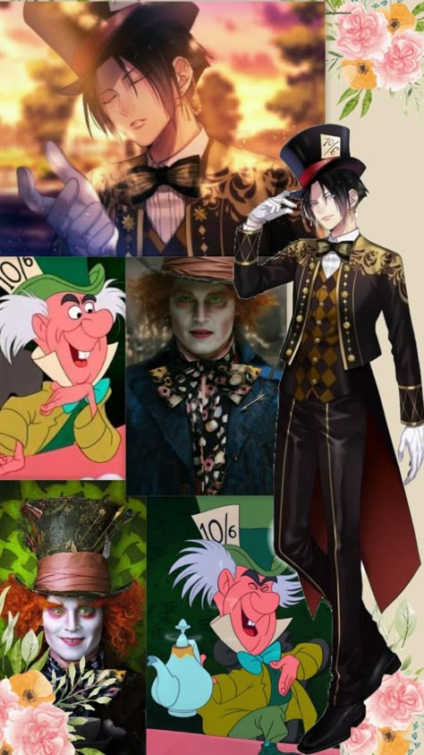 Anime Mad Hatter, Alice In Wonderland Oc, Mad Hatter Art, Alice And The Mad Hatter, Mad Hatter Outfit, Victorian Anime, Alice In Wonderland Fanart, Cheshire Cat Art, Male Art Reference