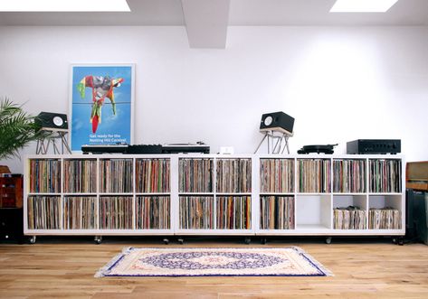 Lp Regal, Technics 1200, Music Setup, Alice Coltrane, Music Furniture, Dj Decks, Future Board, Dj Room, Vinyl Room