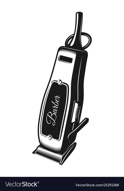 Barber Icon, Clippers Logo, Mens Hair Clippers, Barber Logo, Barber Clippers, African Tattoo, Hair Clipart, Monochrome Style, Vintage Barber