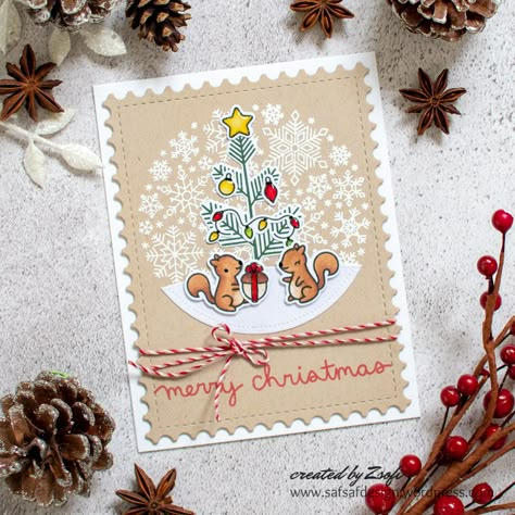 Lawn Fawn Christmas, Fun Christmas Cards, Lawn Fawn Stamps, Lawn Fawn Cards, Christmas Card Inspiration, Cricut Cards, Merry Christmas To All, Handmade Tags, Winter Break