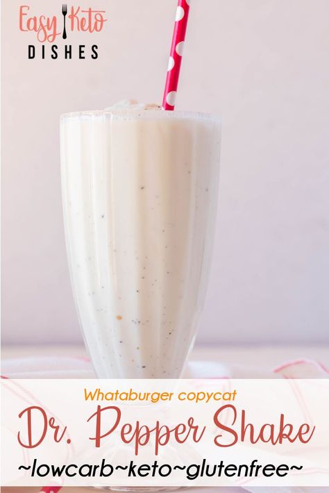 Do you love milkshakes? You will love this keto Dr. Pepper shake, that's a copycat of the famous Whataburger's version! #shakes #milkshake #copycat #keto #lchf #lowcarb Keto Friendly Ice Cream, Keto Milkshake, Low Carb Shakes, Frozen Strawberry Lemonade, Keto Ice Cream, Keto Friendly Desserts, Chocolate Shake, Keto Drink, Milkshake Recipes