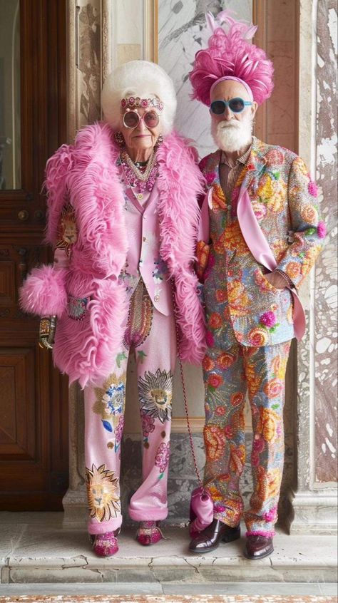 Kitsch Fashion Men, Maximalist Party Outfit, Horrible Outfits, Campy Fashion, Fluffy Earrings, Baddie Winkle, Bad Clothing, Kitsch Fashion, Inktober 2024