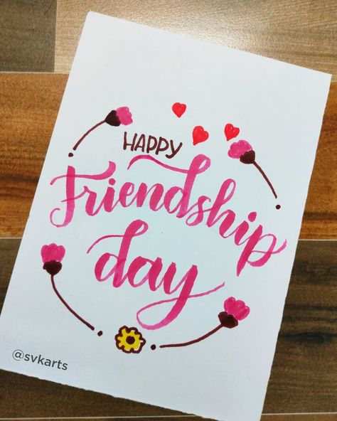 Friendship day Lettering with brushpen #friendshipday #brushpenlettering #calligraphy #friendshipdaywishes Friendship Calligraphy, Happy Friendship Day Card, Cute Calligraphy, Friendship Day Wishes, Brush Pen Lettering, Happy Friendship, Happy Friendship Day, English Alphabet, Friendship Day