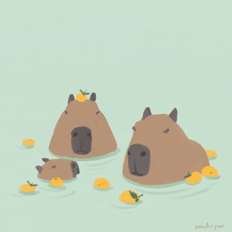 Cute Capybara Wallpaper, Capybara Icon, Capybara Wallpaper, Capybara Illustration, Baby Capybara, Kids Cafe, Carnival Posters, Cute Capybara, Ipad Laptop