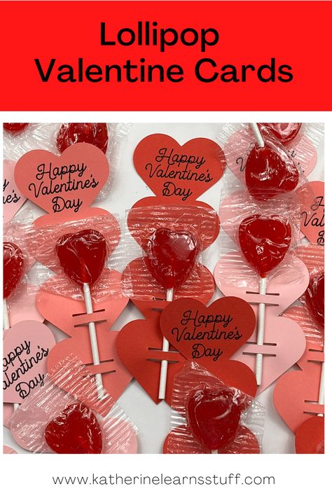 Valentine's Day is almost here! Don't forget to make your Lollipop Valentine Cards! This tutorial will walk you through making these cute cards for free! Come make these on your Cricut Explore Air Series or Cricut Maker Machines! Make A Valentine Card, Lollipop Craft, Cute Lollipop, Valentines Diy Kids, Diy Valentines Cards, Valentine Gifts For Kids, Handmade Thank You Cards, Diy Valentines Crafts, Cricut Explore Air