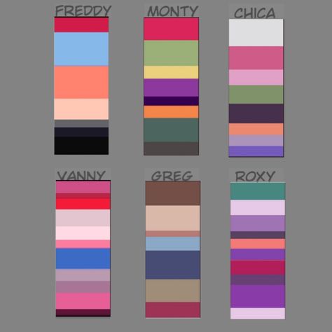 Fnaf Color Palette, Fnaf Security Breach, Security Breach, Color Swatch, Color Pick, To Color, Ibm Logo, Color Palette, Tech Company Logos