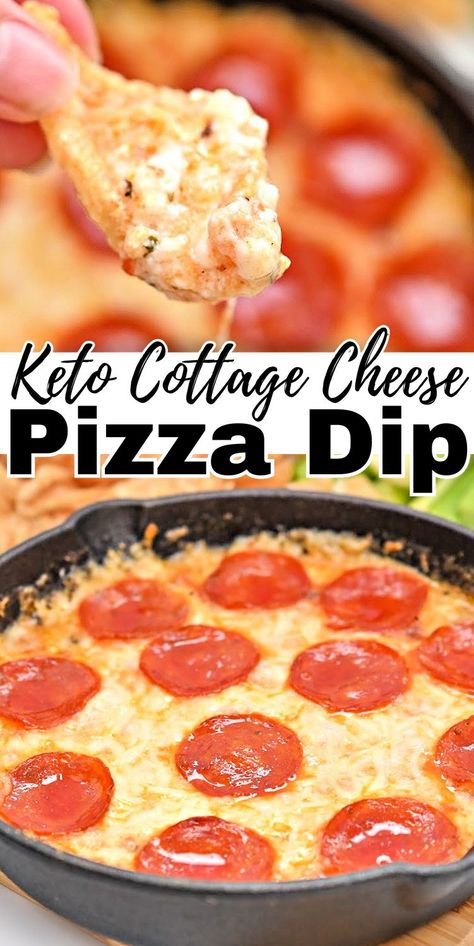 Cheese Pizza Dip, Hot Pizza Dip, Keto Cottage Cheese, Cottage Cheese Pizza, Cottage Cheese Recipes Healthy, Cottage Cheese Dips, Hot Pizza, Dinner Recipes Healthy Low Carb, Pizza Dip