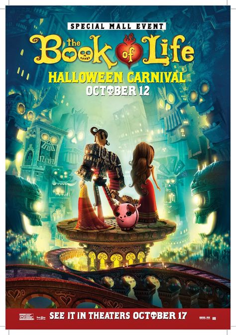 Babushkas bebe: The Book of Life - the Movie & Carnival! @PEMBROKELAKES The Book Of Life Movie, Book Of Life Movie, Life Movie, The Book Of Life, Poster Halloween, Halloween Arts And Crafts, Disney Characters Videos, Halloween Movie, Movie Covers