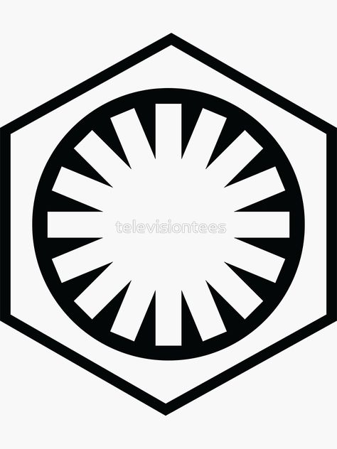 "The First Order" Sticker by televisiontees | Redbubble First Order Tattoo, Order Tattoo, Symbol Logo, First Order, Sticker Design, The One, Vinyl Sticker, The First, Star Wars