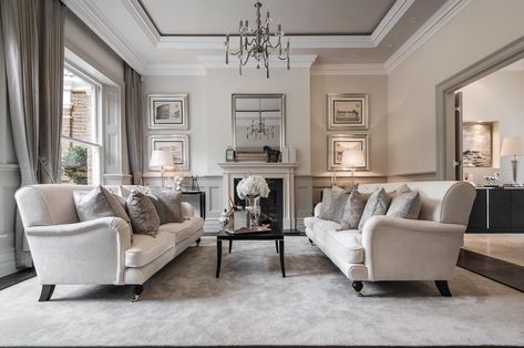 Traditional Home Living Room, Traditional Livingroom, Classical Interior Design, Georgian Interiors, Townhouse Interior, Luxury Living Room Design, Traditional Interior Design, Traditional Living, Traditional Living Room