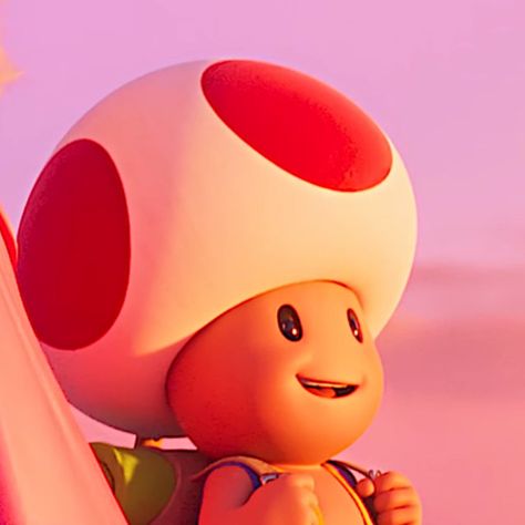 Toad in The Super Mario Bros Movie Mario Profile Picture, Toad Mario Pfp, Toad Mario Aesthetic, Mario Cute, Toad Mario Wallpaper Iphone, Toad Super Mario, Toad Mario Wallpaper, Mario Icons, Mario Movie