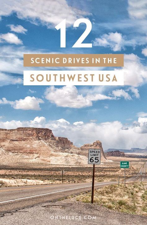 12 of the best southwest USA scenic drives through Arizona, Utah, New Mexico, California and Colorado, to help plan your US road trip. Southwest Travel, Southwest Usa, Desert Travel, Budgeting Planner, Us Road Trip, Travel Spots, Road Trip Hacks, Red Rocks, Usa Travel Destinations