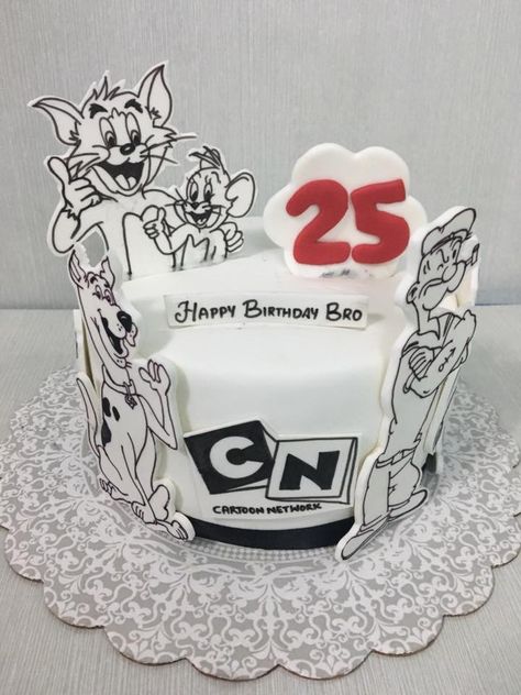 Cartoon Network theme cake Man Cartoon, Guy Gifs, Theme Cake, Cartoon Gifs, Bakery Cakes, Pink Cake, Tom And Jerry, Cute Little Drawings, Cute Cakes