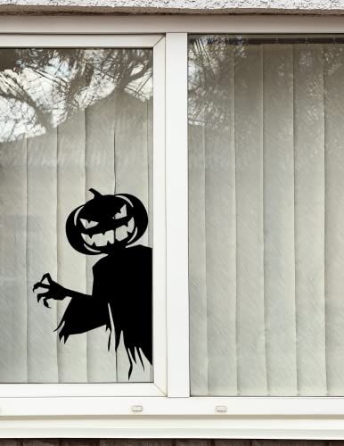 Diy Halloween Window Silhouettes, Diy Halloween Window Decorations, Diy Halloween Window, Halloween Window Display, House Themes, Halloween Window Silhouettes, Creative Halloween Decorations, Halloween Window Clings, Scary Halloween Decorations Outdoor