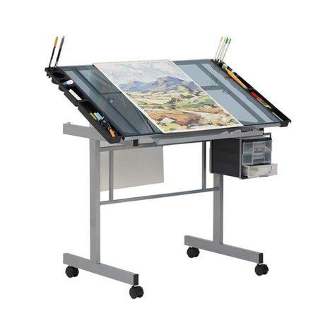 The Best Drafting Tables of 2022 - Recommendations from Bob Vila Bureau D'art, Artist Desk, Mobile Desk, Drawing Desk, Padded Stool, Craft Station, Modern Mobile, Drafting Table, Drawing Table