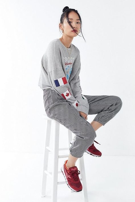 Slide View: 2: Urban Renewal Remnants Railroad Stripe Trouser Pant Cozy Dress Outfit, Trendy Skirts, Women's Bottoms, Urban Renewal, Trouser Pants, Style Board, Dress Codes, Jeans Pants, Everyday Fashion