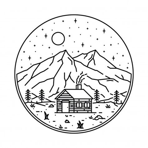 Home nature mountain graphic illustratio... | Premium Vector #Freepik #vector #snow #light #cloud #nature Mountains Drawing, Mountains Graphic, Light Clouds, Home Drawing, Mountain Graphic, Snow Light, Home Nature, Mountain Drawing, Circle Drawing