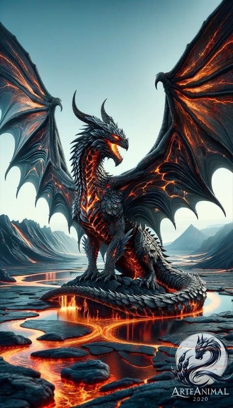 Dragon Pictures Realistic, Cool Dragon Pictures, Lava Dragon, Dragon Medieval, Dragon Magic, Realistic Dragon, Dragon Wallpaper Iphone, Yin Yang Tattoos, Legendary Dragons