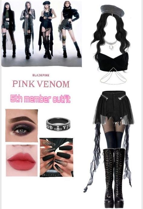 Concert Outfit Ideas Kpop Blackpink, Kpop Mama Outfits, Kpop Stage Outfits Blackpink, Blackpink Outfits Concert Ideas, Pink Venom Outfit Ideas, Mv Outfits Ideas, Blackpink Mv Outfits, Stage Outfits Blackpink, Blackpink Performance Outfits