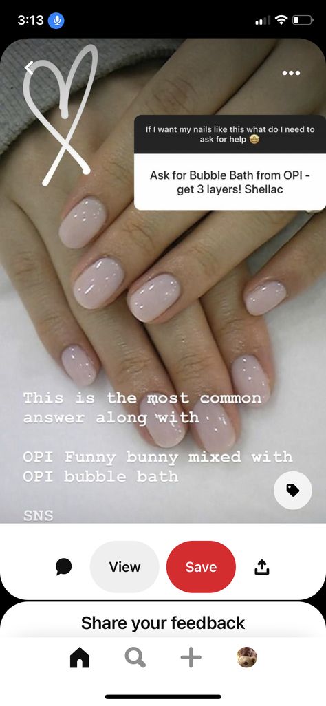 Opi Shellac Colors, Opi Bubble Bath Gel, Sns Nails Designs, Shellac Nail Colors, Shellac Colors, Bunny Nails, Plain Nails, Sns Nails, Nude Nail Designs