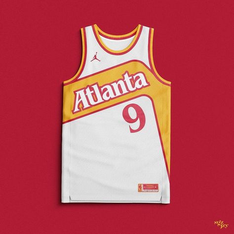 ATL remixes 🔥 ——— art by @sgzjzy #consciousbasketball #basketballart #nbaart | Instagram Atlanta Hawks Jersey, Cool Basketball Jerseys, Best Basketball Jersey Design, Vintage Basketball Jerseys, Basketball Uniforms Design, Best Jersey, Sports Jersey Design, Nba Art, Vintage Football Shirts