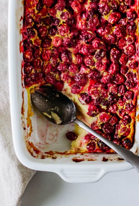 Cranberry Orange Clafoutis Clafoutis Recipes, Seasonal Baking, Custard Recipes, French Desserts, Cranberry Recipes, Food Writing, Cranberry Orange, Fresh Cranberries, Passion Project