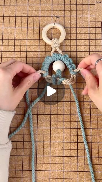 Macrame Car Diffuser Diy Tutorial, Macreme Basic Knots Keychain Tutorial, Macrame Accessories Diy, Macrame For Beginners Tutorials, Beginning Macrame, Macrame Ring Diy, Macrame Keychain Diy Tutorials, Small Macrame Plant Hanger, Easter Wood Projects