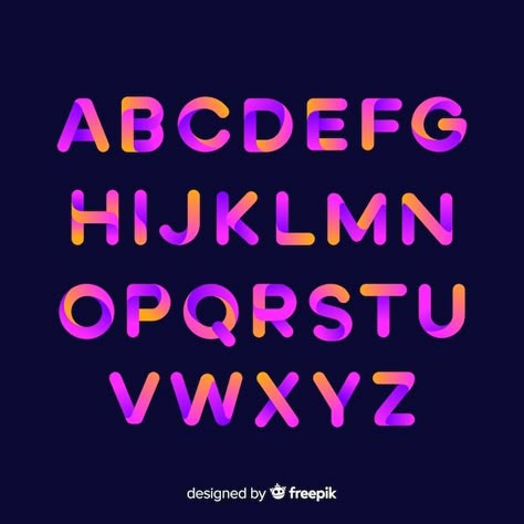 Gradient Typography, Typography Fonts Alphabet, Decorative Alphabet, Alphabet Templates, Typography Alphabet, Type Inspiration, Lettering Alphabet Fonts, Grafic Design, Poster Layout