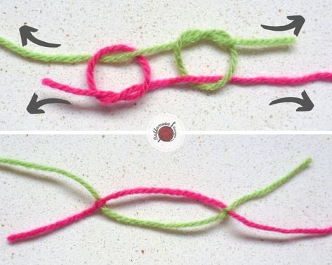 How to Join Yarn with the Magic Knot • Free Tutorial by RaffamusaDesigns Joining Yarn Crochet, Invisible Knot, Join Yarn, Joining Yarn, Magic Knot, Knitting Hacks, Crochet Hack, Knitting Basics, Crochet Tips