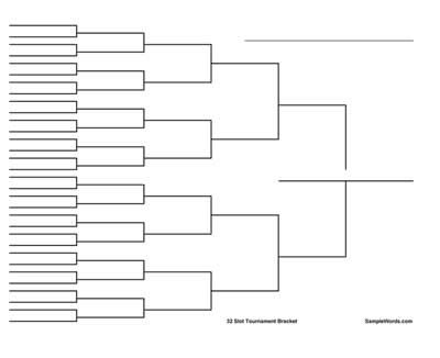 The Free Printable Tournament Bracket provides an empty tournament bracket for 32 teams under the single elimination format. This version is wide with 32 teams all on one side of the bracket. You can use… Corn Hole Tournament Brackets, Pool Tournament Brackets, Printable Brackets, Pong Tournament, Beer Pong Tournament, Ncaa Bracket, Tournament Bracket, Lawn Darts, Basketball Bracket