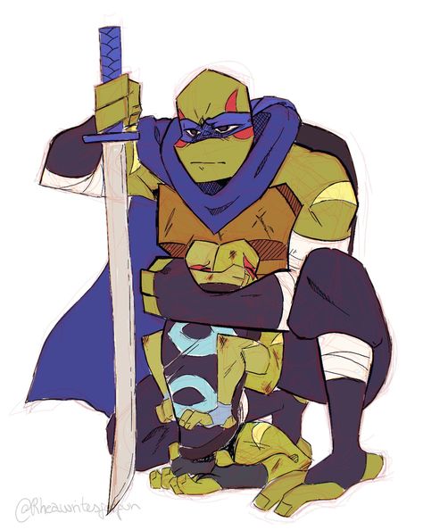 Rise Of Tmnt Future Leo, Rotmnt Future Leo, Future Raphael Rottmnt, Future Leo Tmnt, Rottmnt Future Leo, Future Leo, Rottmnt Art, Teenage Mutant Ninja Turtles Funny, Tmnt Swag