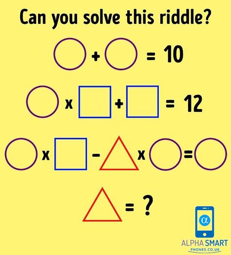 Math Puzzles Brain Teasers, Math Logic Puzzles, Mental Maths Worksheets, Sets Math, High School Math Classroom, Math Charts, Math Riddles, Math Number Sense, Math Challenge