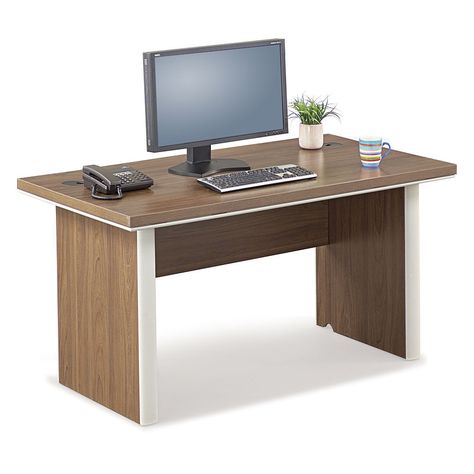 Modern Office Table Design Furniture, Modern Office Table Design, Modelling Inspiration, Computer Table Design, Laminate Texture, Kids Bedroom Furniture Design, Modern Office Table, Walnut Laminate, Compact Computer Desk