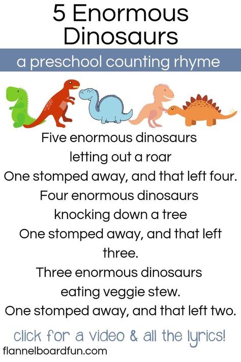 Dinosaur Songs For Preschool Circle Time, Dinosaur Toddler Activities, Dinosaur Rhymes, Preschool Dinosaur Theme, Preschool Dinosaur Activities, Dinosaur Week, Dinosaur Preschool, Dinosaur Songs, Dinosaur Lesson