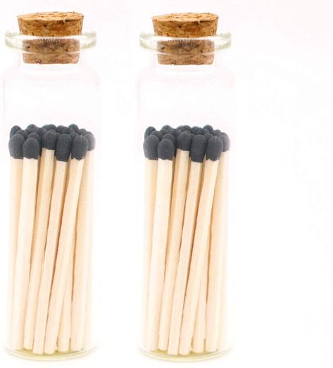 Black Tip Decorative Matches, 40 Small Premium Wooden Matches | Artisan Matches for Candles, Safety Matches for Lighting Candles with Match Striker On The Bottle | Perfect Candle Accessories - Walmart.com Decorative Matches, Birch Candles, Match Bottle, Fresh Bedroom, River Birch, Match Striker, Matchbook Art, Matchbox Art, Match Stick