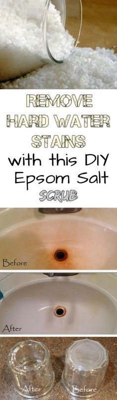 Epsom Salt Scrub, Hard Water Stain Remover, Baking Soda Cleaning, Deep Cleaning Tips, Homemade Cleaners, Hard Water Stains, Cleaning Tricks, Homemade Cleaning, Salt Scrub