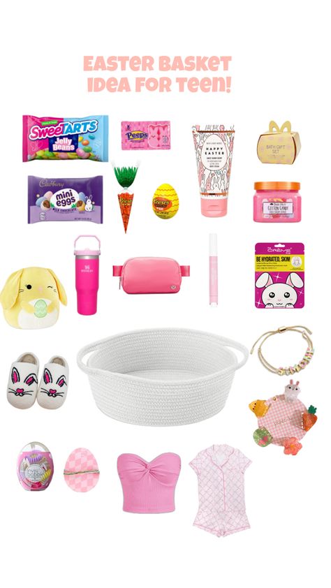 Easter Easter Basket Ideas For Teens, Easter Basket Ideas, Bunny Basket, Bath Gift, Basket Ideas, Jelly Beans, Easter Basket, Teen Girls, Easter Baskets