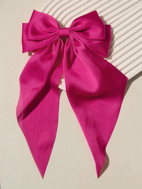 Hot Pink Hair Accessories, Pink Bow Hair, Hot Pink Accessories, Dark Pink Hair, Hot Pink Ribbon, Ribbon Streamers, Pink Hair Bow, Pink Hair Accessories, Hot Pink Hair