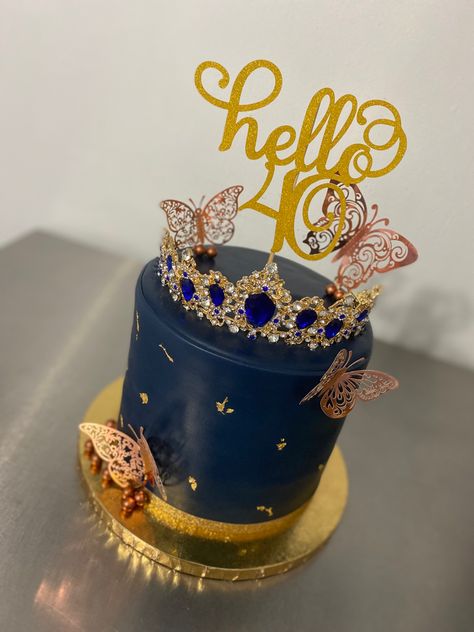 40 Birthday Cake, 40th Birthday Cake For Women, Birthday Cake For Women, Cake For Women, Blue Birthday Cakes, 40th Birthday Cake, 40 Birthday, Bake Cake, 40th Birthday Cakes