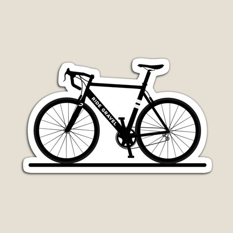 Black Road, Bike Sticker, Bike Travel, Gravel Bikes, Bike Stickers, Redbubble Art, Travel Stickers, Bike Trips, Gravel Bike