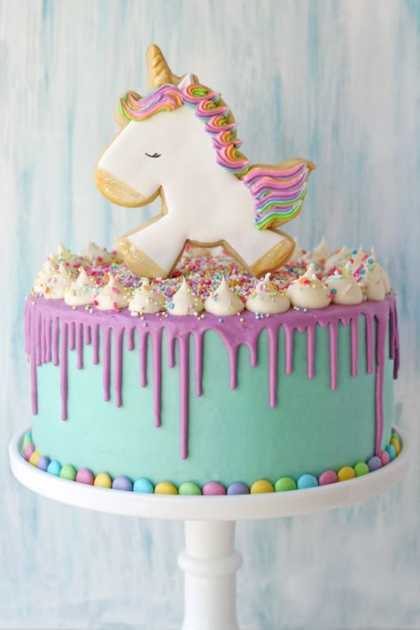 Drip Birthday Cakes - Glorious Treats Unique Birthday Cakes, Unicorn Birthday Cake, Cupcake Frosting, Cool Birthday Cakes, Cake Images, Unicorn Cake, Drip Cakes, Savoury Cake, Birthday Cake Kids