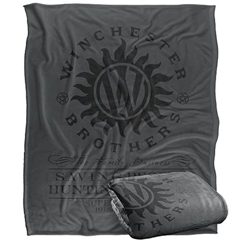 Supernatural Winchester Anti Possession Officially Licensed Silky Touch Super Soft Throw Blanket 50" x 60" Supernatural Blanket, Soft Throw Blanket, Fleece Throw Blanket, Sherpa Blanket, Winchester, Fleece Fabric, Warm And Cozy, Blankets & Throws, Supernatural